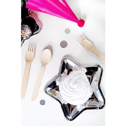 Zilveren Bordjes 18cm 6st van Partydeco koop je bij Partywinkel