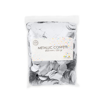 Zilveren Confetti Metallic 250gr van WeFiesta koop je bij Partywinkel