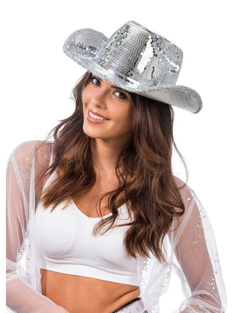 Zilveren Discobal Cowboyhoed van CHAKS koop je bij Partywinkel