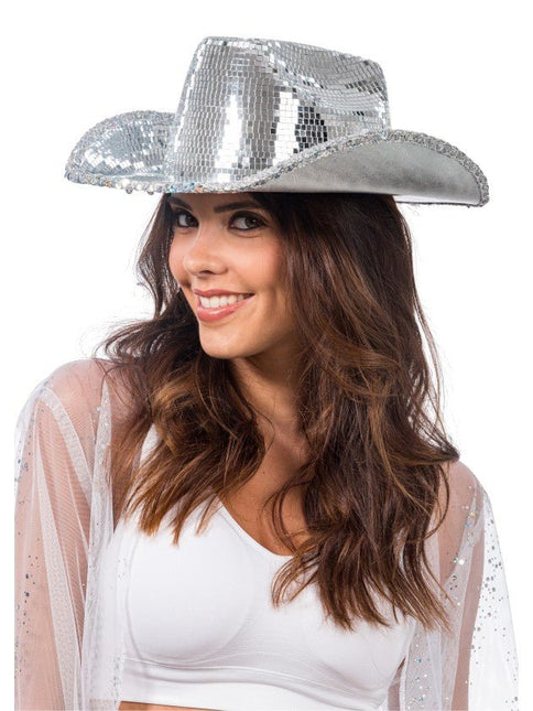 Zilveren Discobal Cowboyhoed van CHAKS koop je bij Partywinkel
