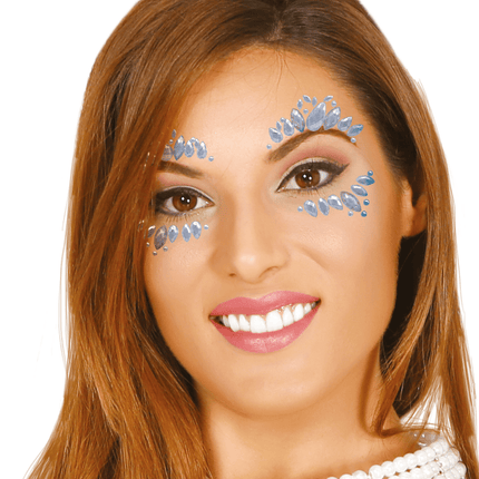 Zilveren Gezichts Diamantjes van Fiestas Guirca koop je bij Partywinkel