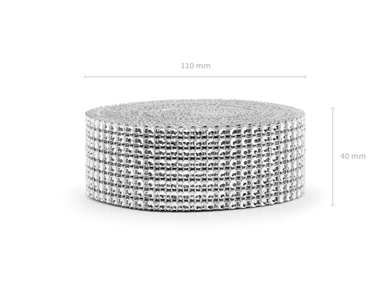 Zilveren Glitter Rol 9m van Partydeco koop je bij Partywinkel