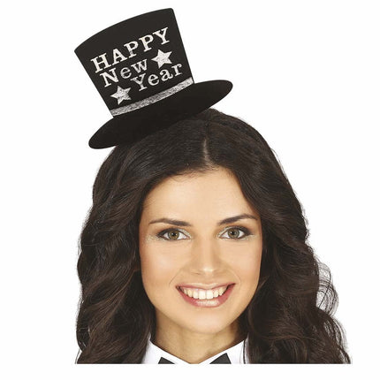 Zilveren Happy New Year Haarband van Fiestas Guirca koop je bij Partywinkel
