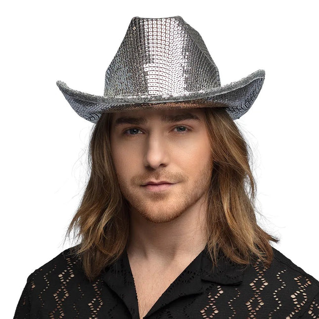 Zilveren Hoed Pailletten van Boland koop je bij Partywinkel