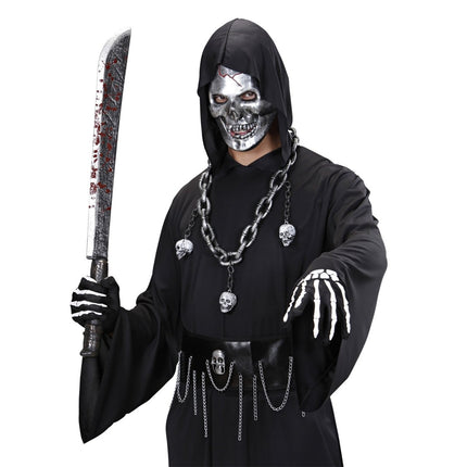 Zilveren Ketting Schedels van Widmann koop je bij Partywinkel