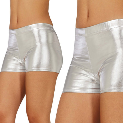 Zilveren Korte Broek Metallic van Fiestas Guirca koop je bij Partywinkel