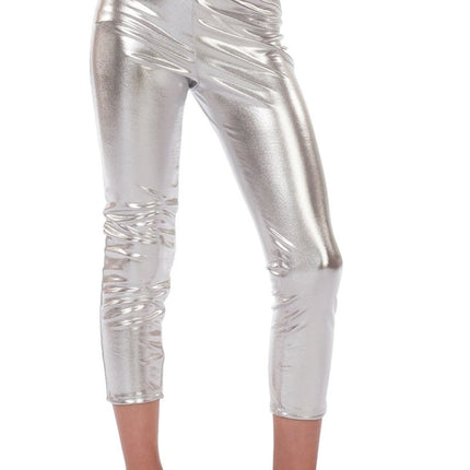 Zilveren Legging Driekwart Kind van Wilbers & Wilbers koop je bij Partywinkel