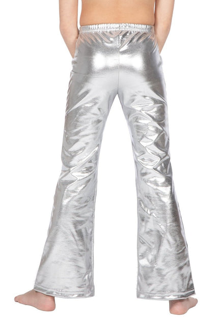 Zilveren Legging Kind Flared Metallic van Wilbers & Wilbers koop je bij Partywinkel