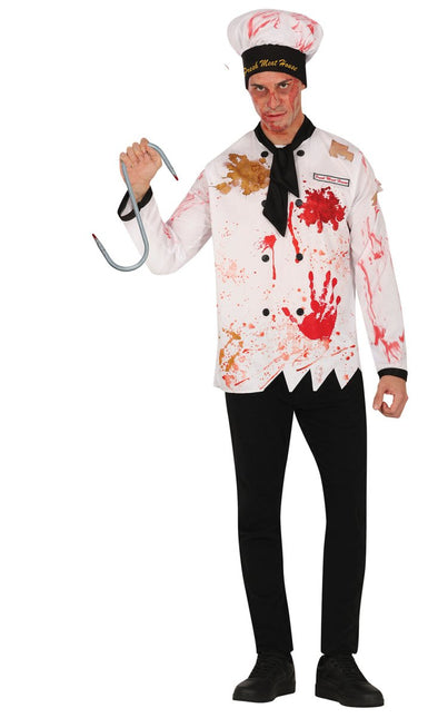 Zilveren Nep Haak Met Bloed 33cm van Fiestas Guirca koop je bij Partywinkel