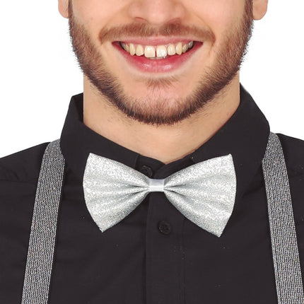 Zilveren Strik 12cm van Fiestas Guirca koop je bij Partywinkel