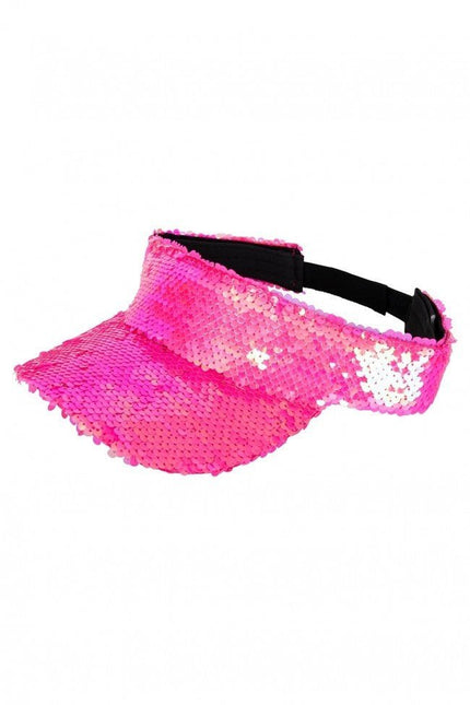 Zonneklep Met Pailletten Pink van PartyXplosion koop je bij Partywinkel