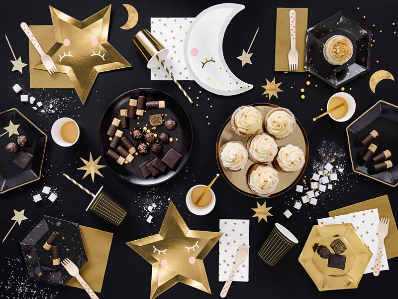 Zwart Borden Diamant 23cm 6st van Partydeco koop je bij Partywinkel