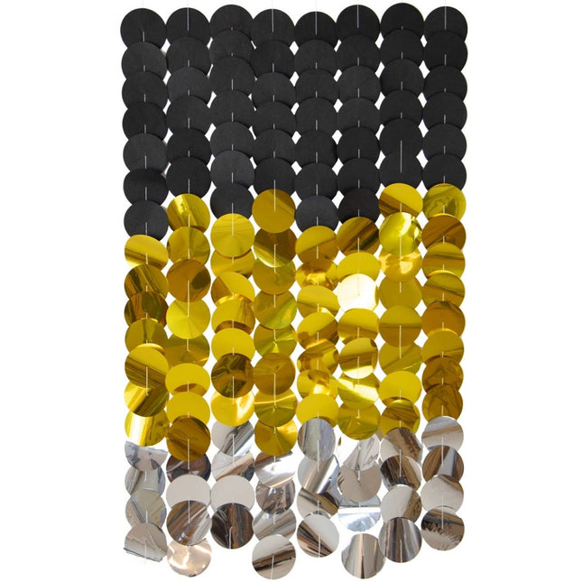 Zwart Goud Zilveren Deurgordijn 1,7m van Folat koop je bij Partywinkel