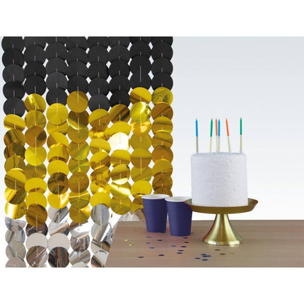 Zwart Goud Zilveren Deurgordijn 1,7m van Folat koop je bij Partywinkel