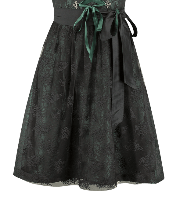 Zwart Groene Dirndl Jurk Oktoberfest Dames Jaquard van Haus Huberts koop je bij Partywinkel