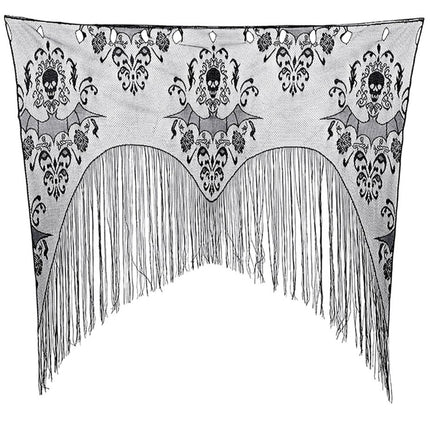 Zwart Halloween Deurgordijn Kant Met Slierten van Fiestas Guirca koop je bij Partywinkel