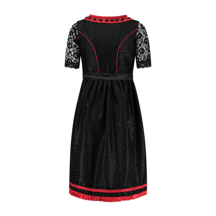 Zwart Rode Dirndl Jurk Oktoberfest Dames 2 Delig van Haus Huberts koop je bij Partywinkel
