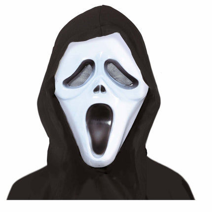 Zwart Witte Halloween Masker Spook Kind van Fiestas Guirca koop je bij Partywinkel