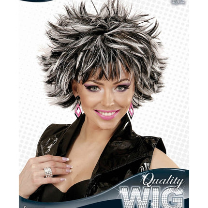 Zwart Witte Pruik van Widmann koop je bij Partywinkel