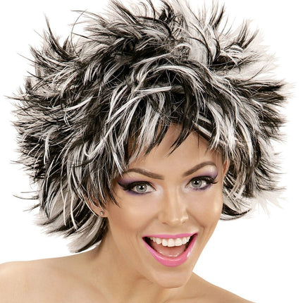 Zwart Witte Pruik van Widmann koop je bij Partywinkel