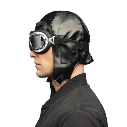 Zwarte Accessoireset Piloot 2 delig van Boland koop je bij Partywinkel