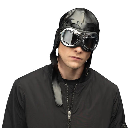 Zwarte Accessoireset Piloot 2 delig van Boland koop je bij Partywinkel