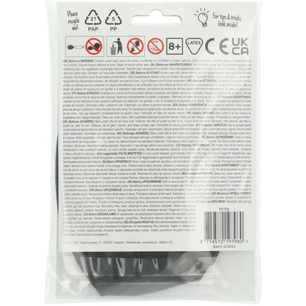 Zwarte Ballon Metallic Onyx Black 80cm van Folat koop je bij Partywinkel