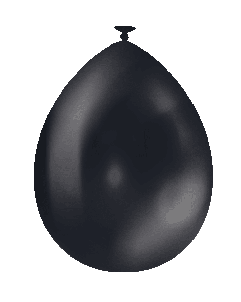 Zwarte Ballonnen Metallic 30cm 25st van Paper Dreams koop je bij Partywinkel