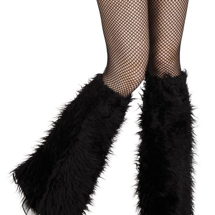 Zwarte Beenwarmers Pluche van Boland koop je bij Partywinkel
