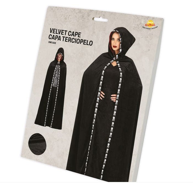 Zwarte Cape Fluweel 1,5m van Fiestas Guirca koop je bij Partywinkel