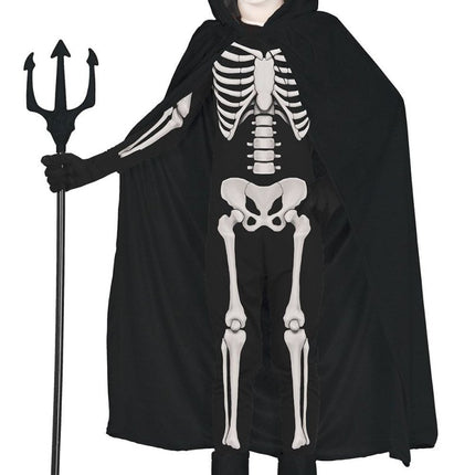 Zwarte Cape Kind Met Capuchon 1m van Fiestas Guirca koop je bij Partywinkel