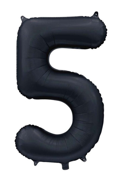 Zwarte Cijfer Ballon 5 Jaar Glans 86cm van WeFiesta koop je bij Partywinkel