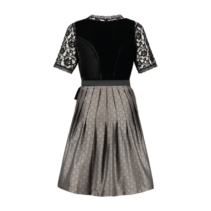 Zwarte Dirndl Jurk Oktoberfest Dames Velvet van Haus Huberts koop je bij Partywinkel
