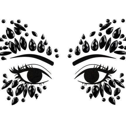 Zwarte Gezicht Stickers van Partydeco koop je bij Partywinkel