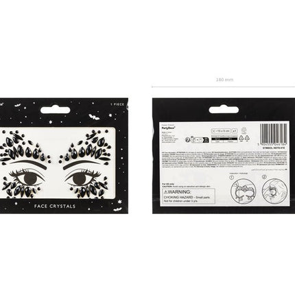 Zwarte Gezicht Stickers van Partydeco koop je bij Partywinkel