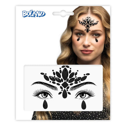 Zwarte Gezicht Stickers Madeline van Boland koop je bij Partywinkel