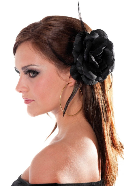 Zwarte Haar Accesoire Roos van Wilbers & Wilbers koop je bij Partywinkel
