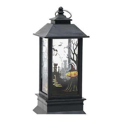 Zwarte Halloween Lantaarn Met Licht 12,5cm 12 stuks van Fiestas Guirca koop je bij Partywinkel