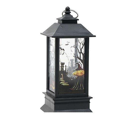 Zwarte Halloween Lantaarn Met Licht 12,5cm 12 stuks van Fiestas Guirca koop je bij Partywinkel
