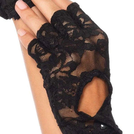 Zwarte Handboeien Kant van Leg Avenue koop je bij Partywinkel