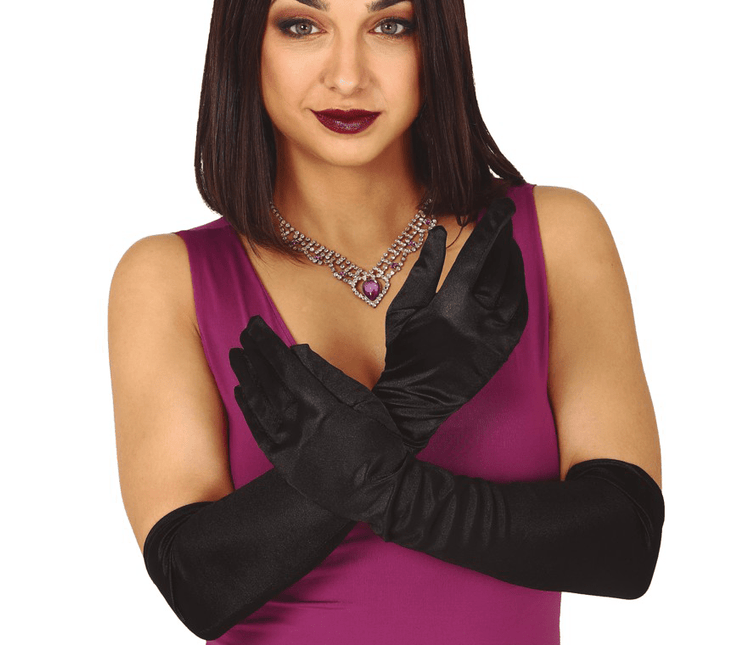 Zwarte Handschoenen 51cm van Fiestas Guirca koop je bij Partywinkel