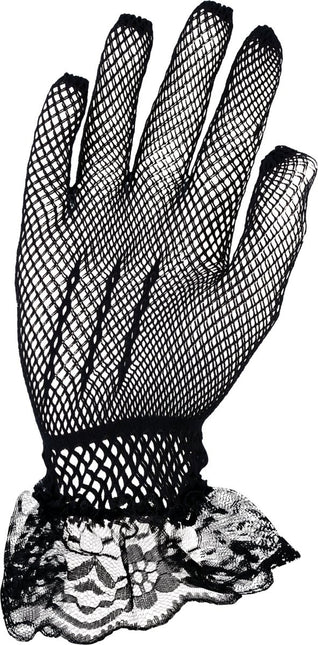Zwarte handschoenen kant van Fiestas Guirca koop je bij Partywinkel