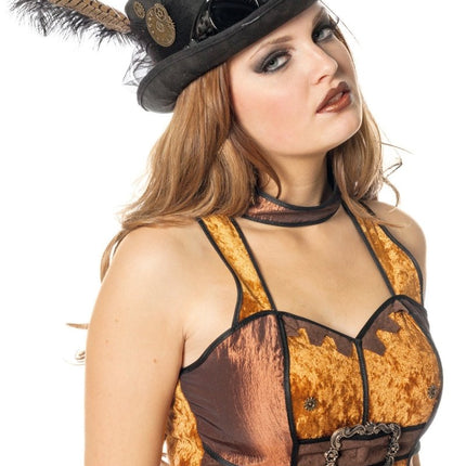 Zwarte Hoed Steampunk Met Bril van Wilbers & Wilbers koop je bij Partywinkel