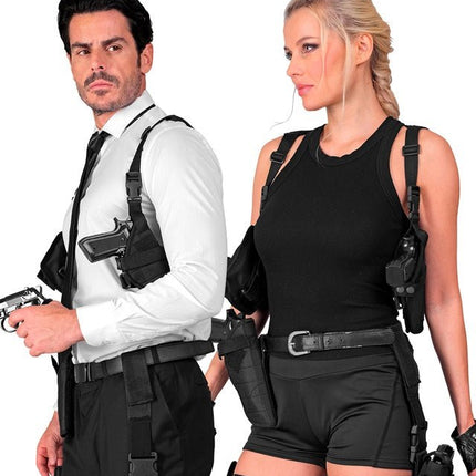 Zwarte Holster Schouder van Widmann koop je bij Partywinkel