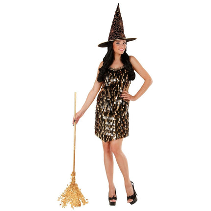 Zwarte Jurk Pailletten van Widmann koop je bij Partywinkel