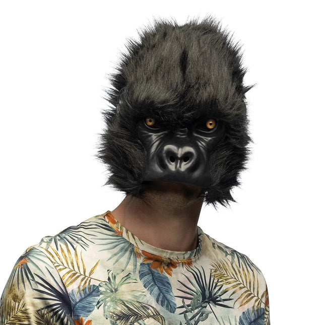 Zwarte Masker Gorillla Pluche van Boland koop je bij Partywinkel