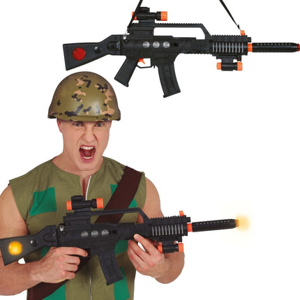 Zwarte Nep Pistool 70cm van Fiestas Guirca koop je bij Partywinkel