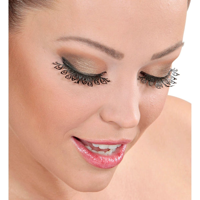 Zwarte Nep Wimpers Bladeren Plastic van Widmann koop je bij Partywinkel