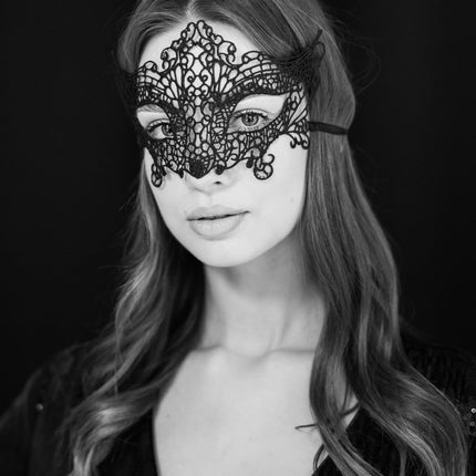 Zwarte Oogmasker Kant van Partydeco koop je bij Partywinkel