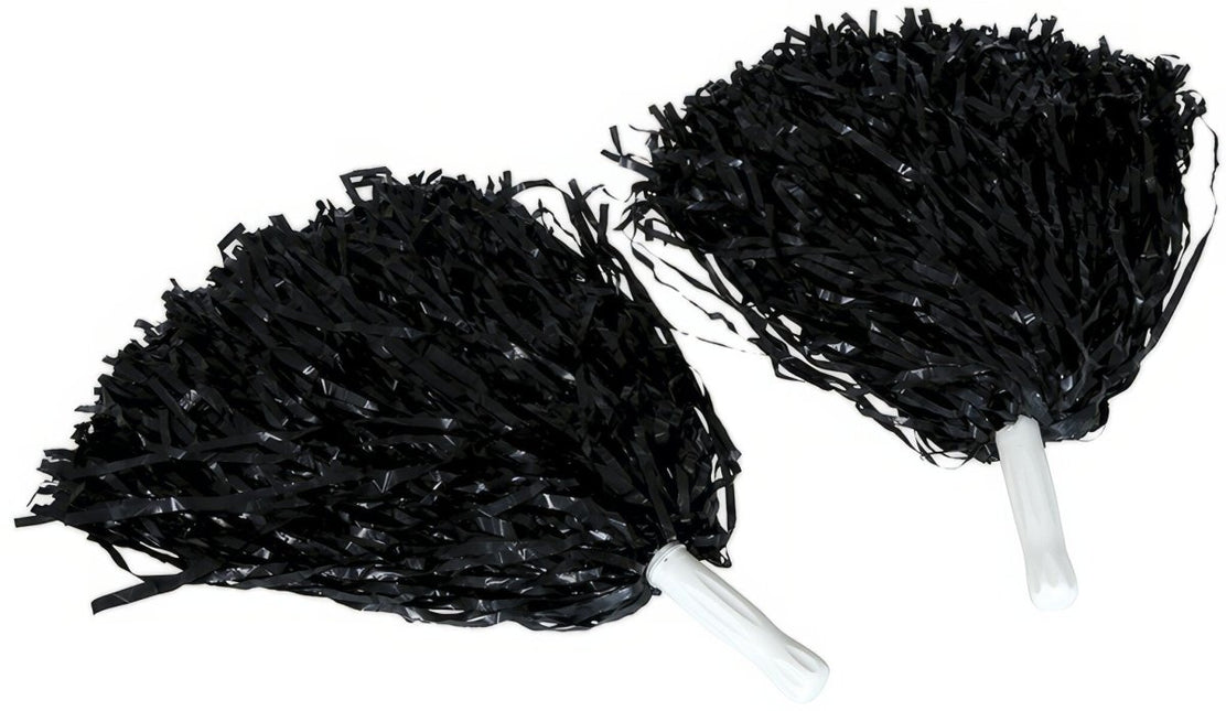Zwarte Pompoms 2st van Fiestas Guirca koop je bij Partywinkel
